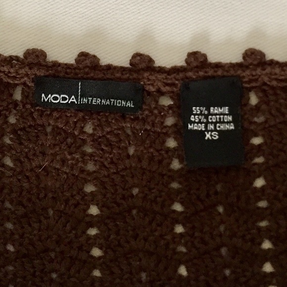 Moda International Brown halter top.  Sz XS.  EUC - Picture 4 of 7